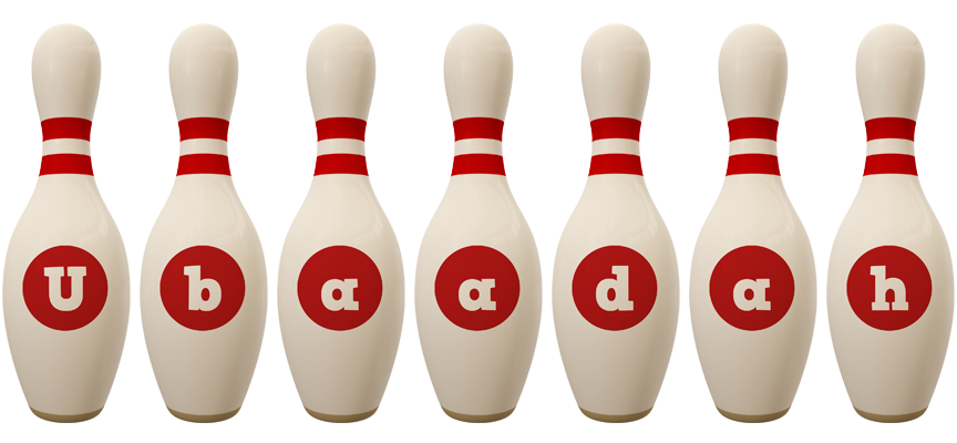 Ubaadah bowling-pin logo