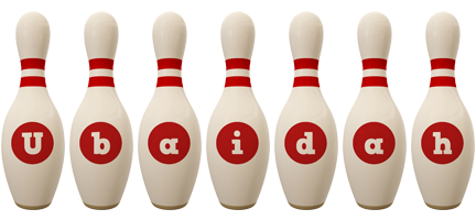 Ubaidah bowling-pin logo