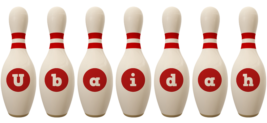 Ubaidah bowling-pin logo