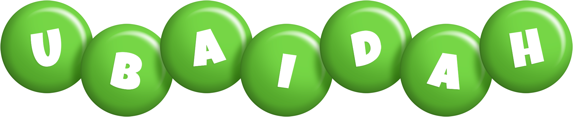 Ubaidah candy-green logo