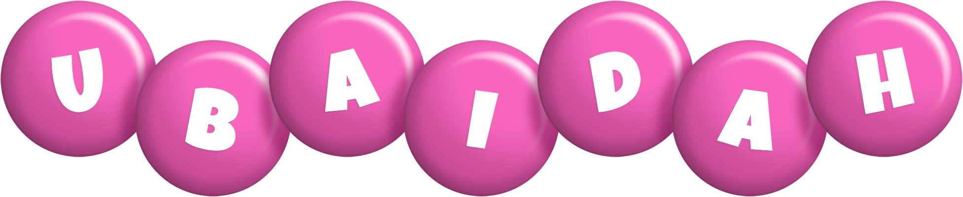 Ubaidah candy-pink logo