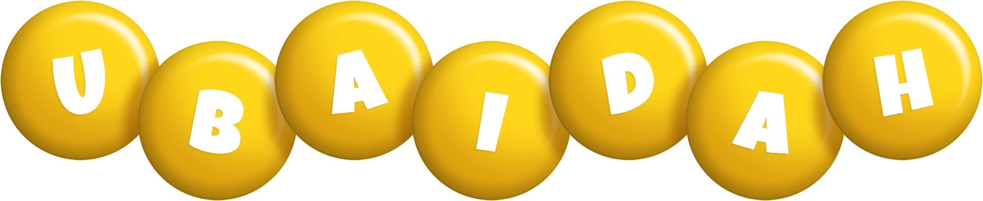 Ubaidah candy-yellow logo