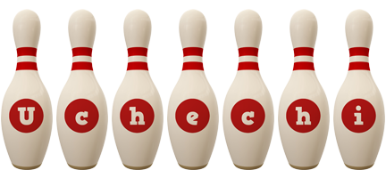 Uchechi bowling-pin logo