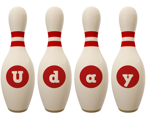 Uday bowling-pin logo
