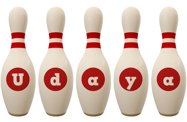 Udaya bowling-pin logo