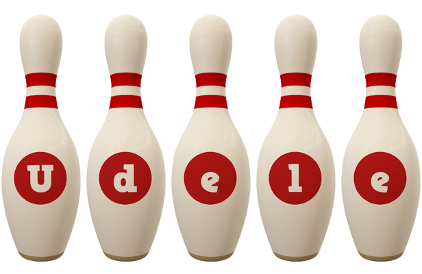 Udele bowling-pin logo