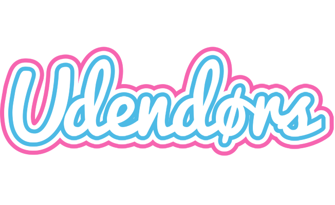 UDENDØRS logo effect. Colorful text effects in various flavors. Customize your own text here: https://www.textgiraffe.com/logos/outdoors/