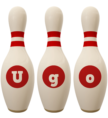 Ugo bowling-pin logo