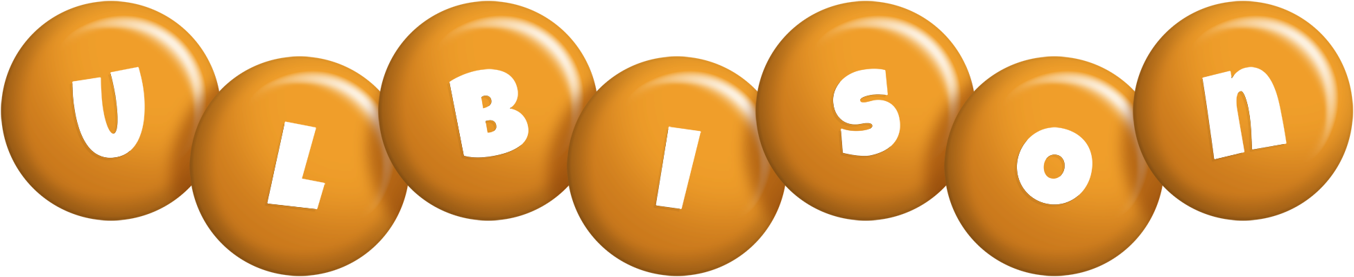 Ulbison candy-orange logo