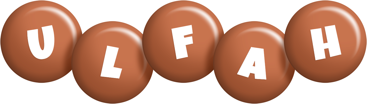 Ulfah candy-brown logo