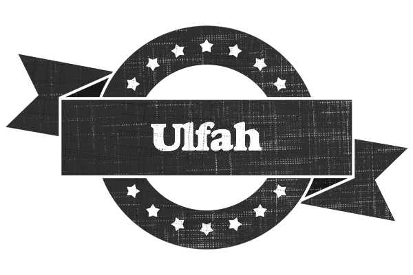Ulfah grunge logo