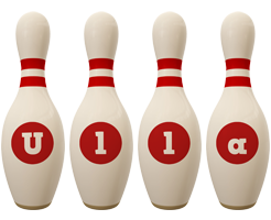 Ulla bowling-pin logo