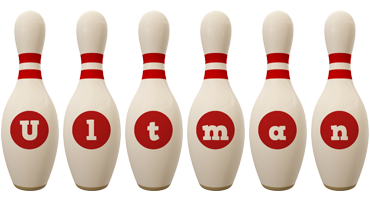 Ultman bowling-pin logo