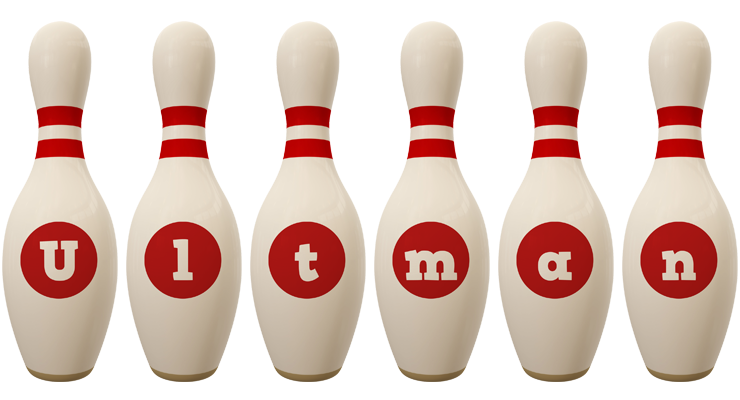 Ultman bowling-pin logo