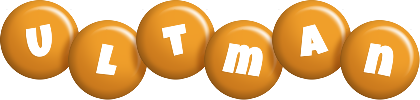 Ultman candy-orange logo