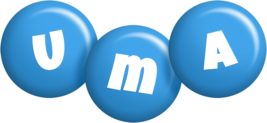 Uma candy-blue logo