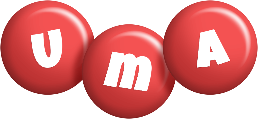 Uma candy-red logo