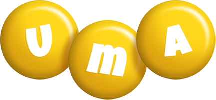 Uma candy-yellow logo