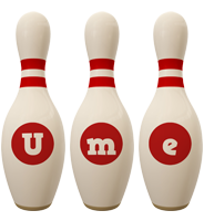 Ume bowling-pin logo