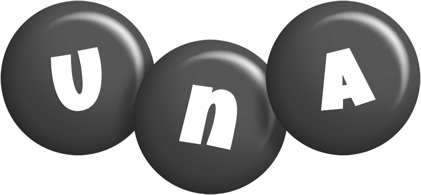 Una candy-black logo