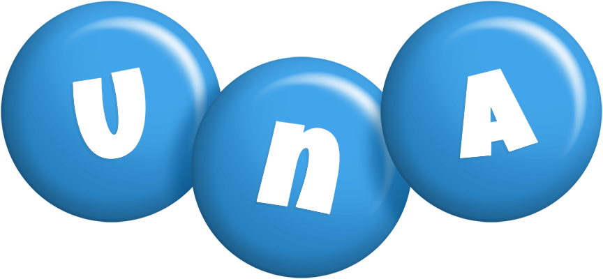 Una candy-blue logo