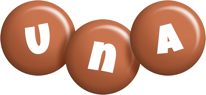 Una candy-brown logo