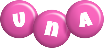Una candy-pink logo
