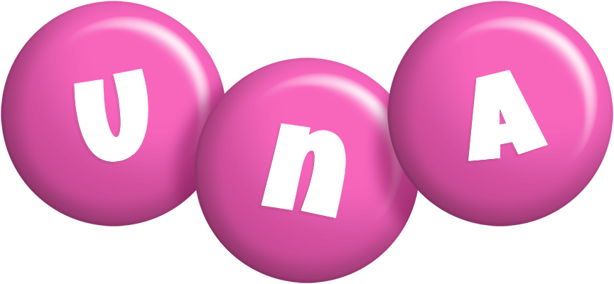 Una candy-pink logo