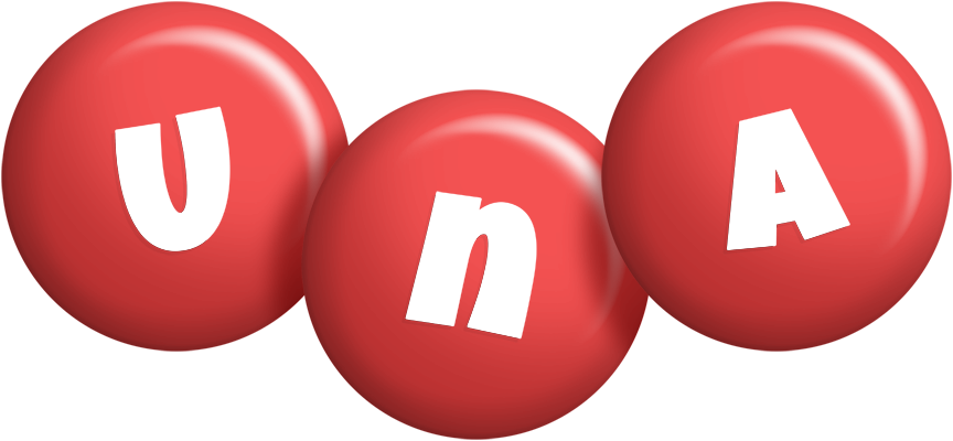 Una candy-red logo