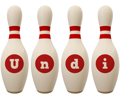 Undi bowling-pin logo