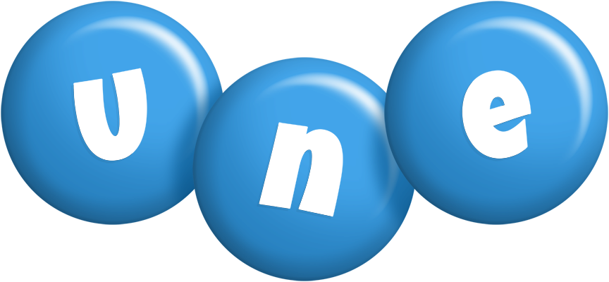 Une candy-blue logo