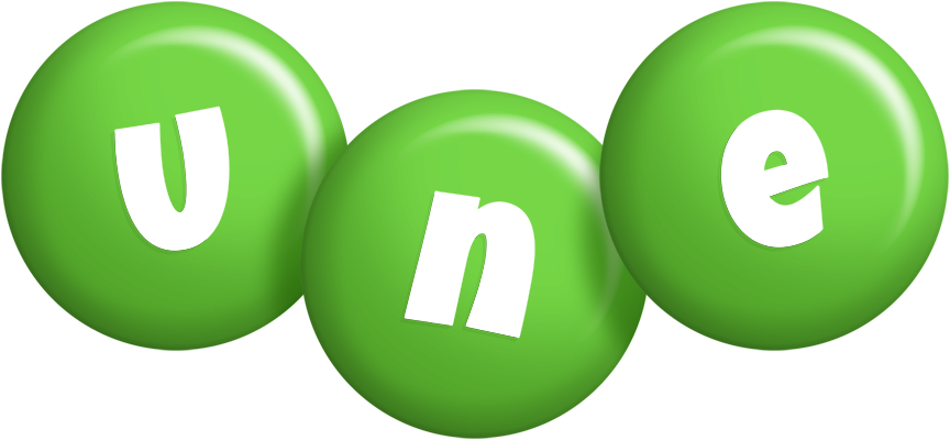 Une candy-green logo