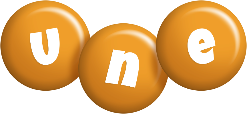 Une candy-orange logo