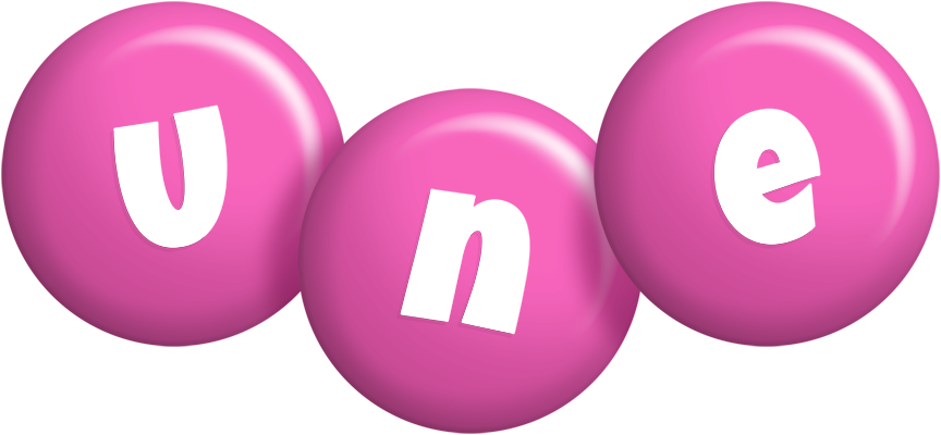 Une candy-pink logo