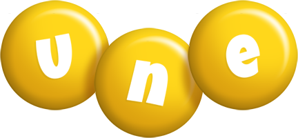 Une candy-yellow logo