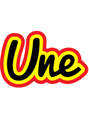 Une flaming logo