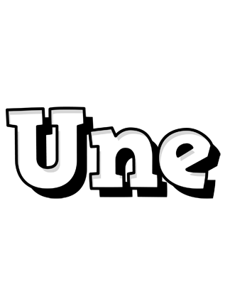 Une snowing logo