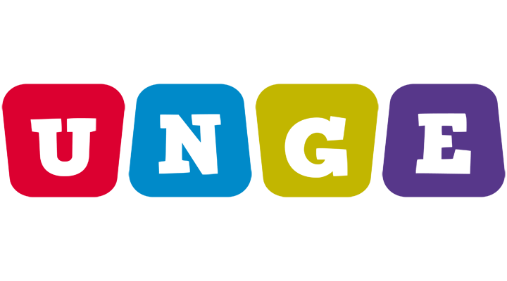 UNGE logo effect. Colorful text effects in various flavors. Customize your own text here: https://www.textgiraffe.com/logos/kiddo/