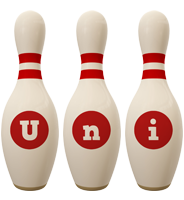 Uni bowling-pin logo