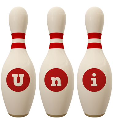 Uni bowling-pin logo