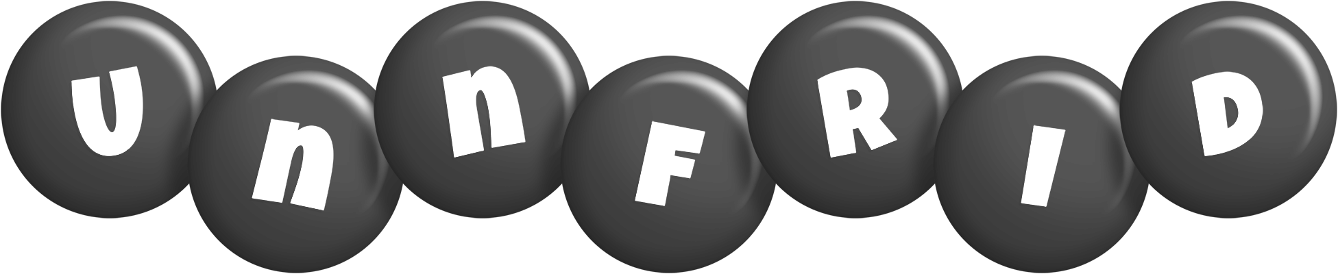 Unnfrid candy-black logo