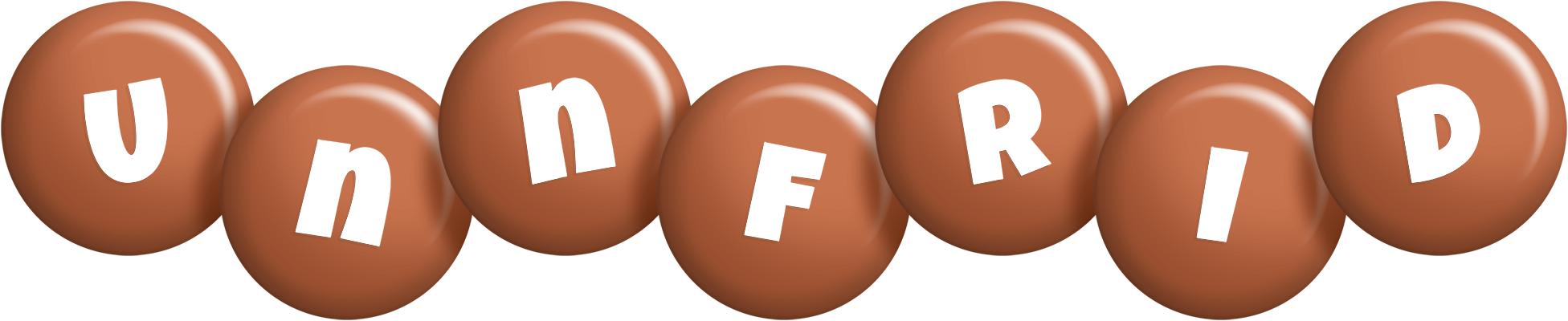 Unnfrid candy-brown logo