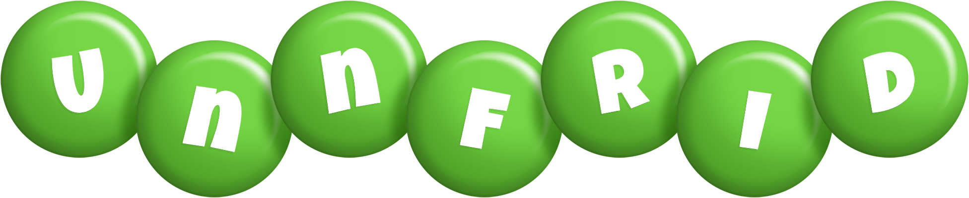Unnfrid candy-green logo