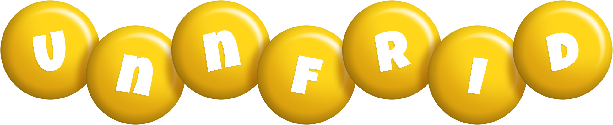 Unnfrid candy-yellow logo
