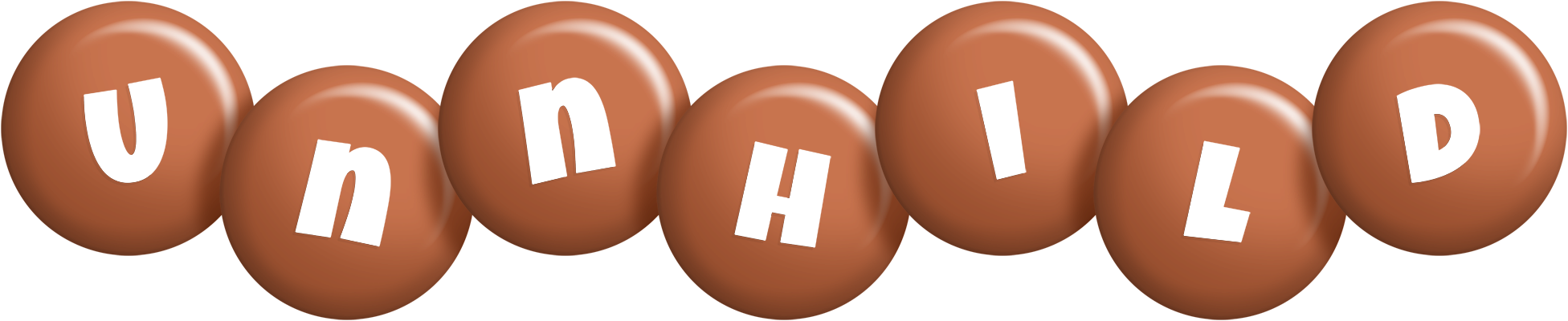 Unnhild candy-brown logo