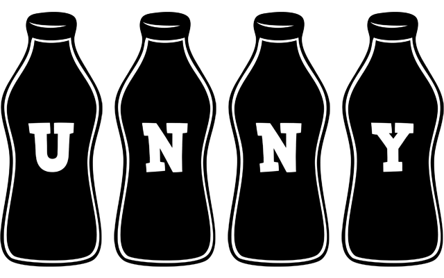 Unny bottle logo