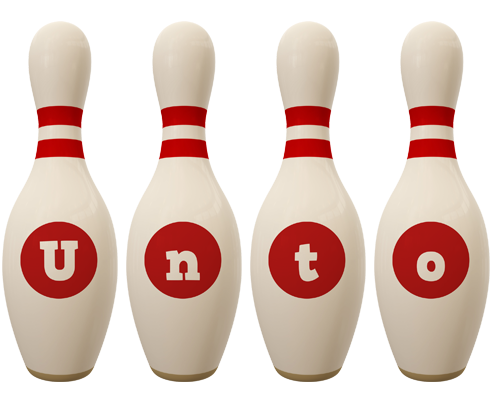 Unto bowling-pin logo