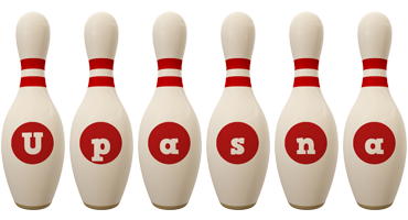 Upasna bowling-pin logo