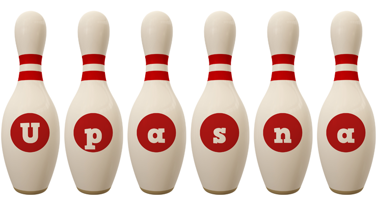 Upasna bowling-pin logo