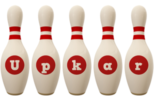 Upkar bowling-pin logo